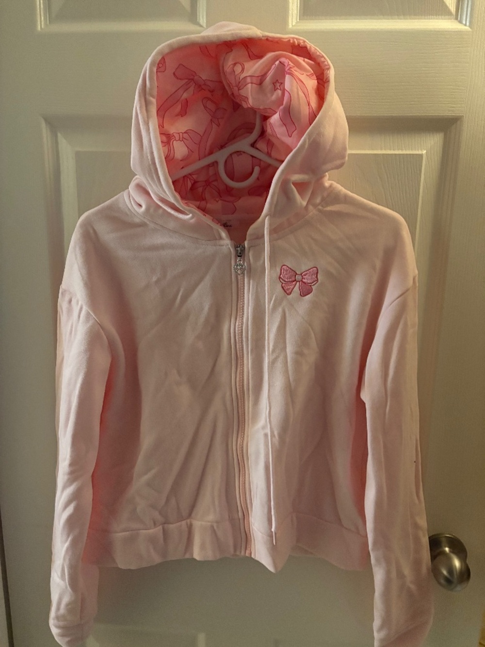 Pink bow hoodie